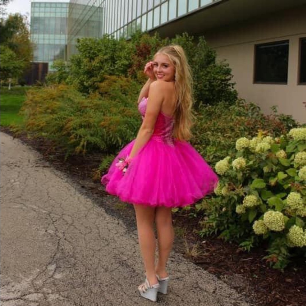 Sherri Hill rhinestone and tulle bustier dress - Picture 2 of 12
